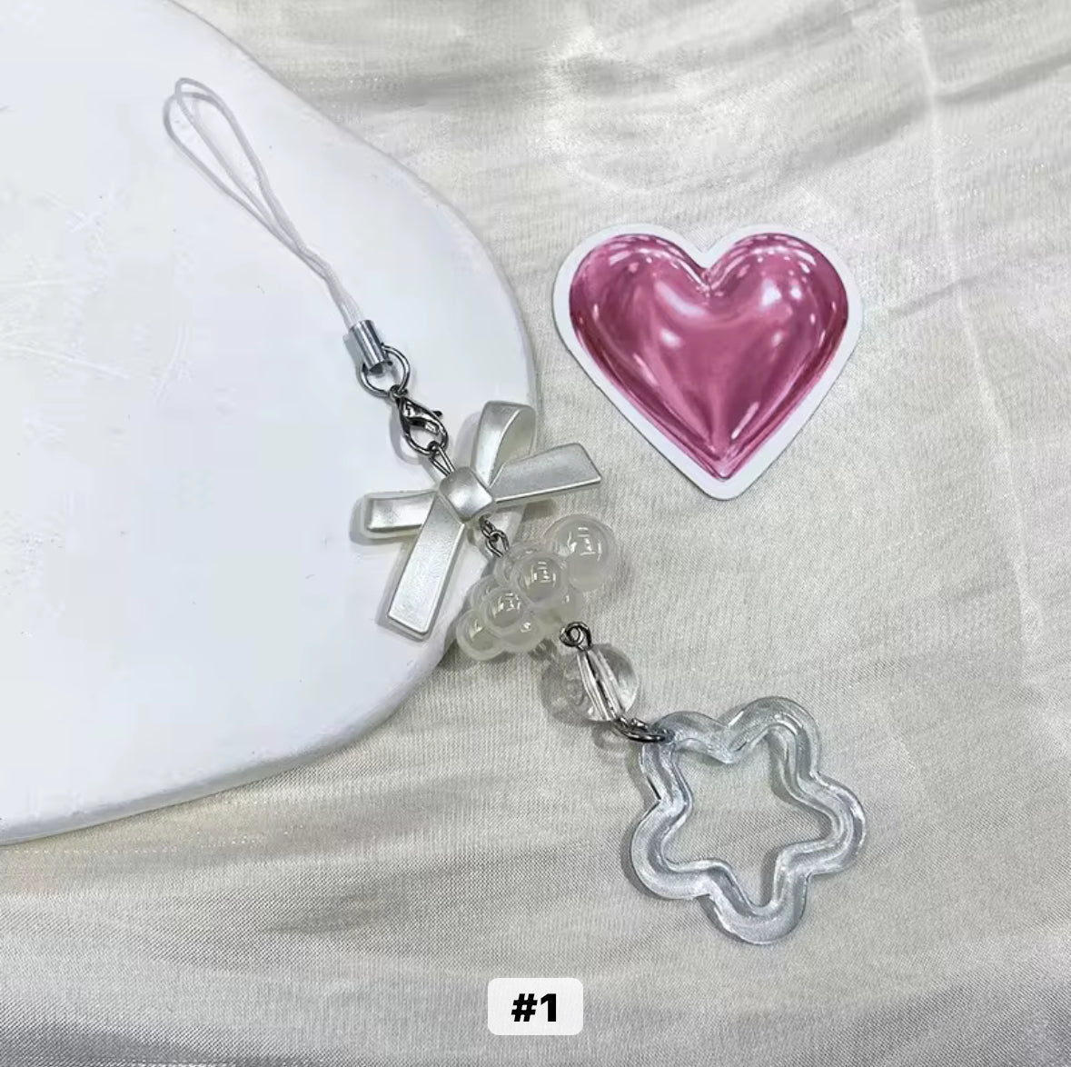 Y2K adorable acrylic beads and charms phone accessory