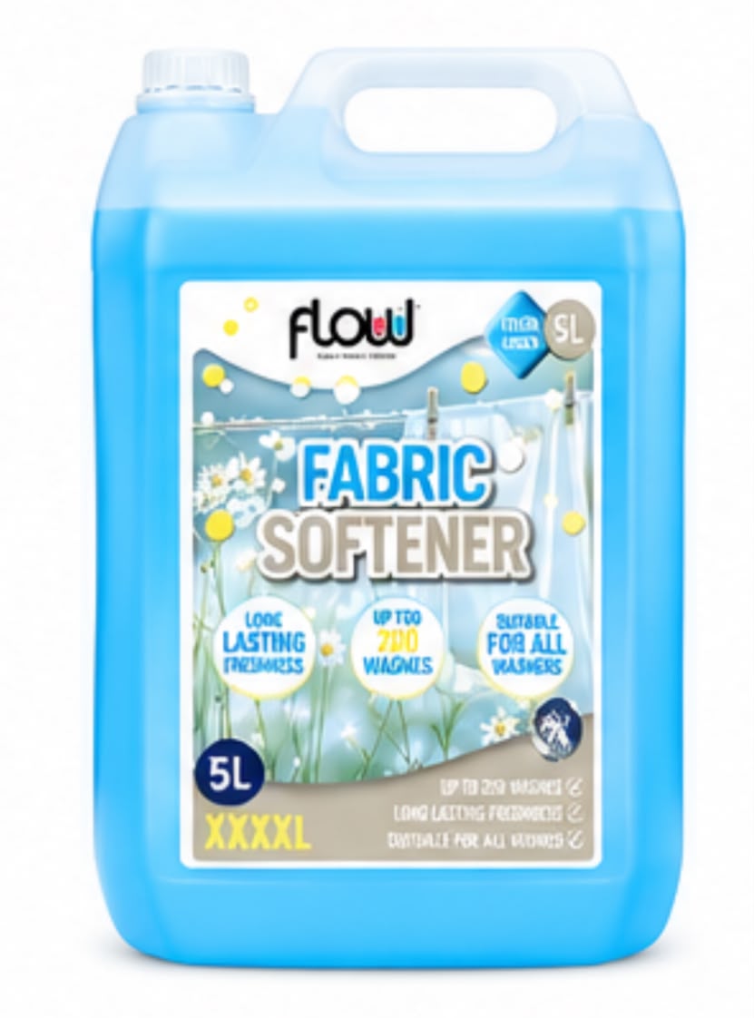 Flow Fresh Linen Fabric Softener 5L – 200 Washes