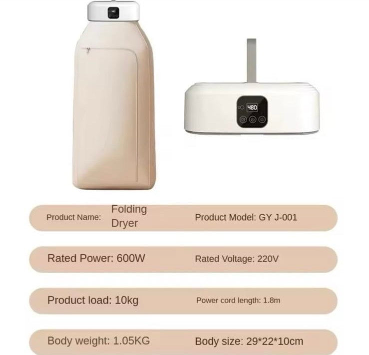 Smart and Convenient Electric Clothes Dryer for Home Travel - Ultraviolet Sterilizing