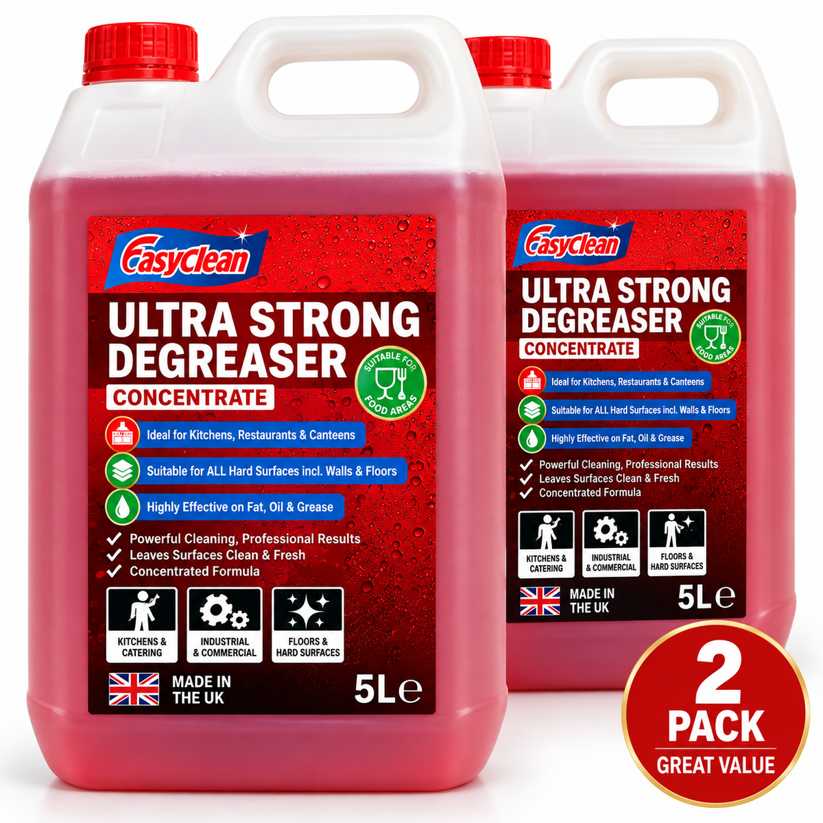 EasyClean Ultra Strong Degreaser Concentrate 2 x 5L