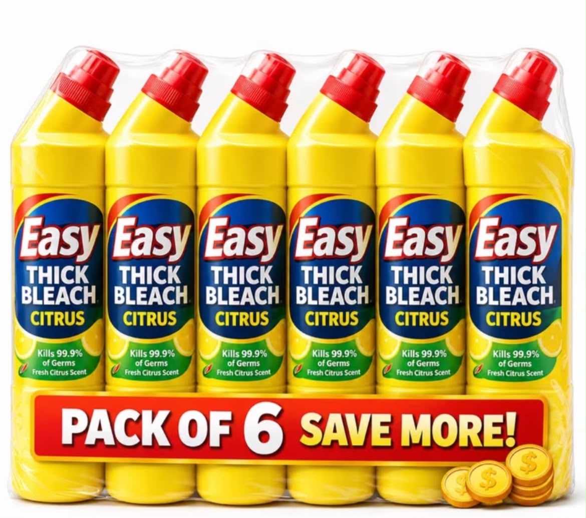 Easy Thick Bleach Citrus 750ml Pack of 6