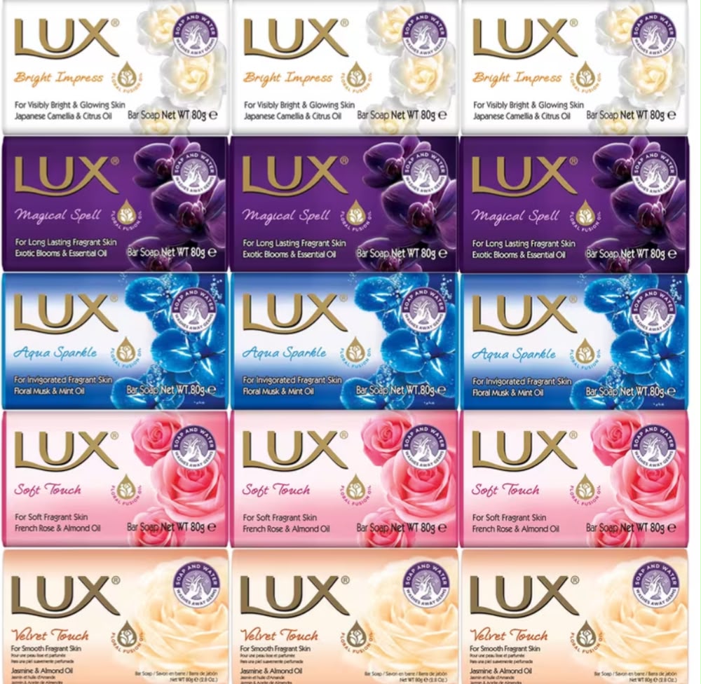 LUX 15 Soap Bar Mixed Fragrance Bundle 80g