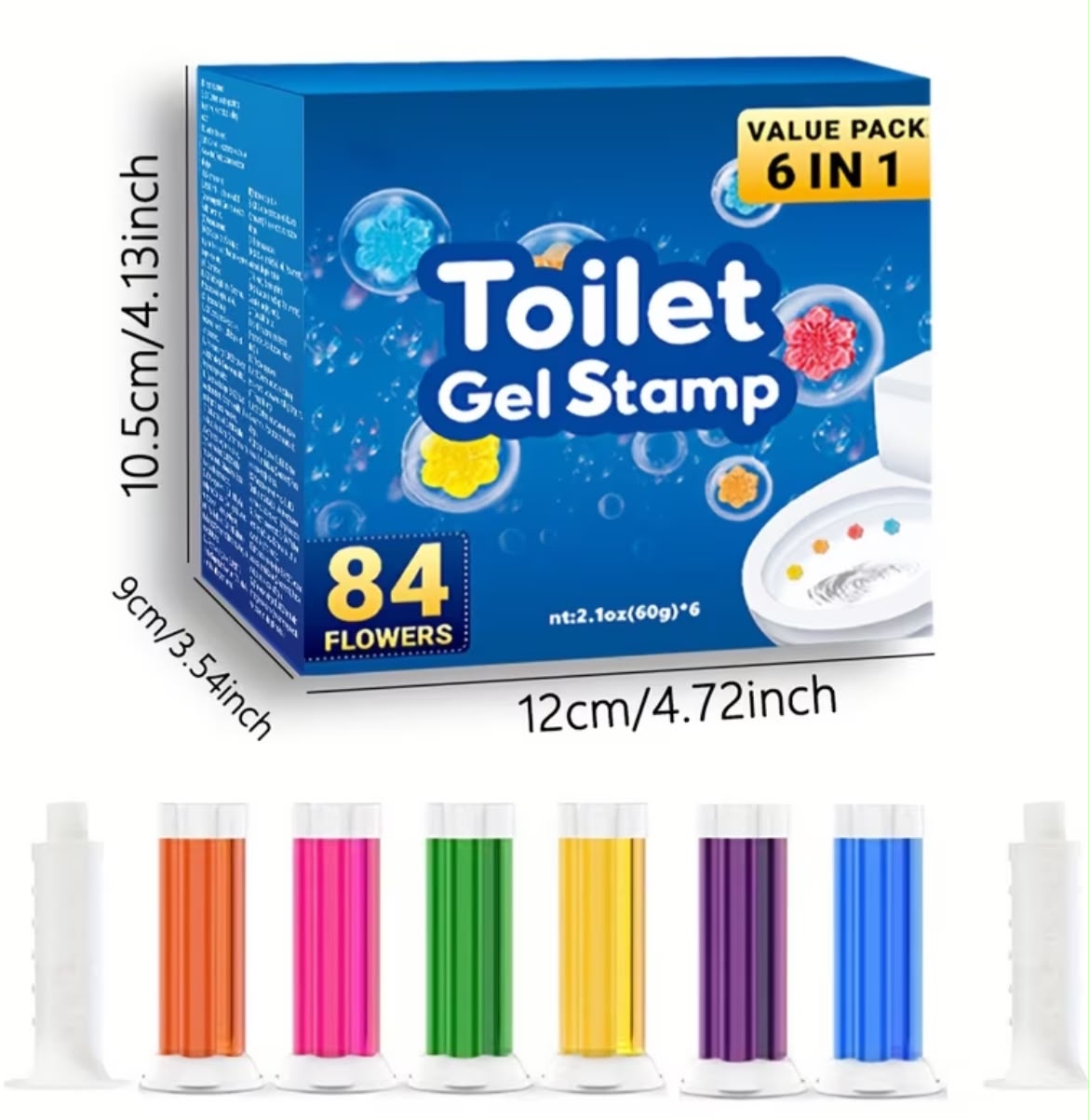 NTWGO Toilet Gel Stamp 84 Flowers – 6-in-1