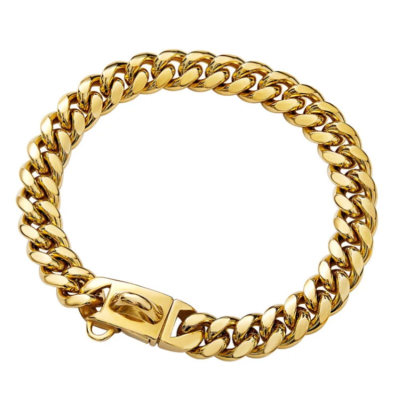 Luxury chain collar, extra thick design for large dogs
