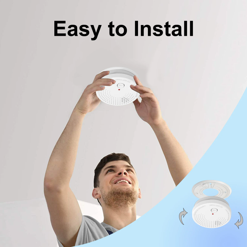 Easy to install smoke detector fire alarm