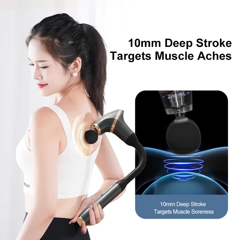 Precision extended muscle gun - 6 speed an 4 massage heads