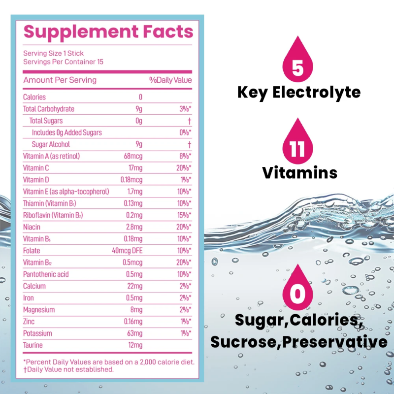Vegan electrolytes drink powder - hydration and energising powder with vitamins and minerals