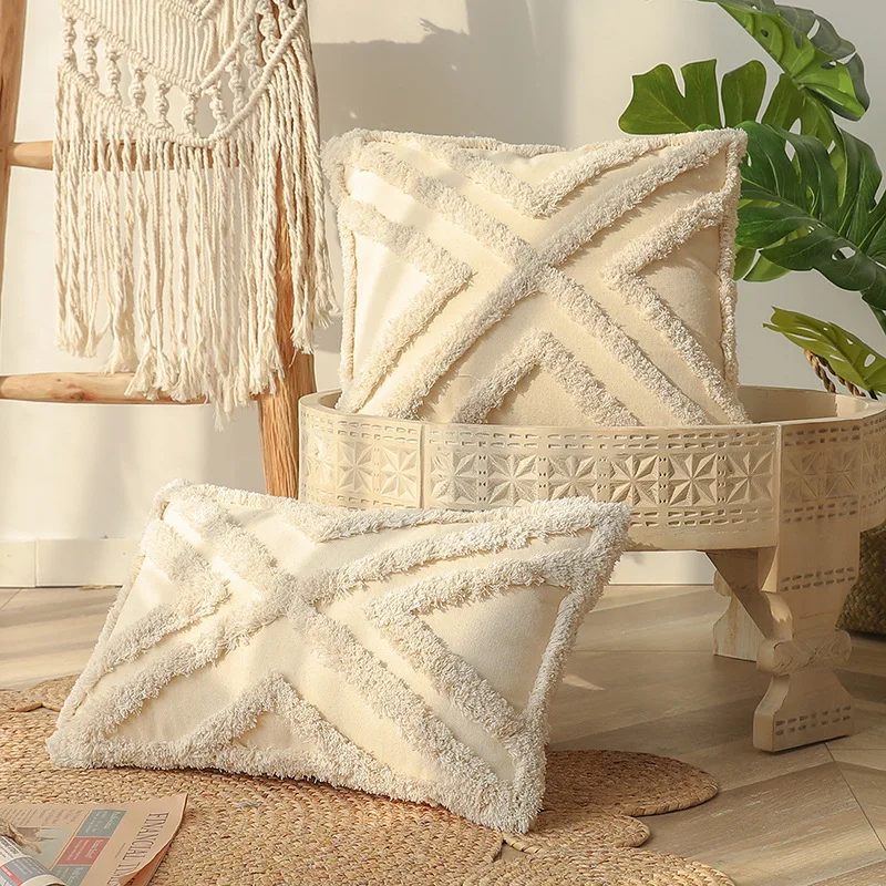 Tufted decorative pillow covers - luxury soft design