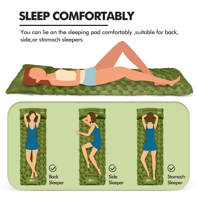 Ultra-light inflatable camping bed - comfortable sleeping pads