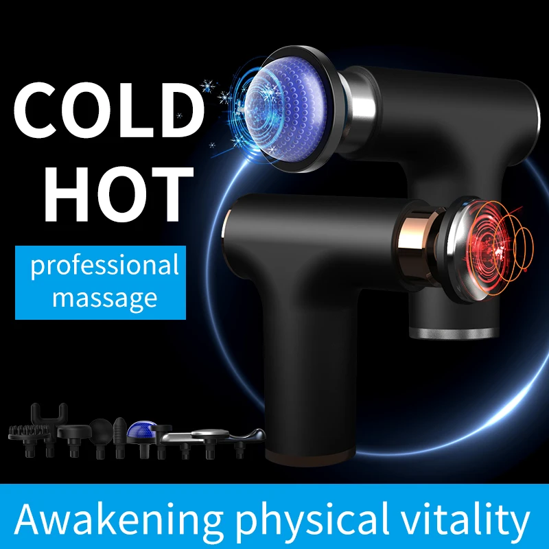 Heated and cooling 10 gun heads massage gun