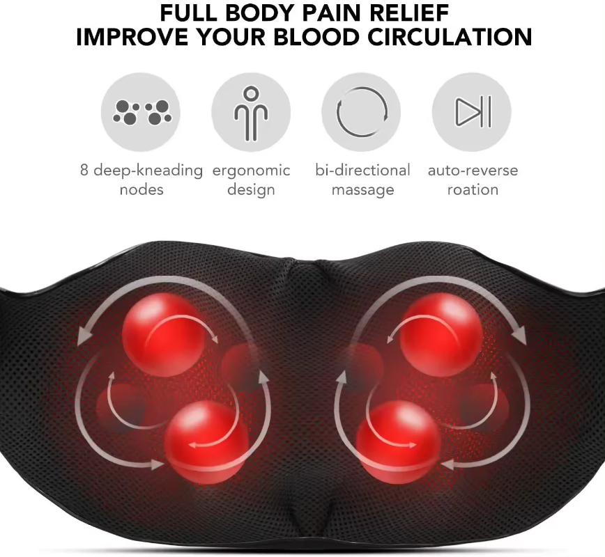 Portable heated massager - deep muscle and tissue strain relief