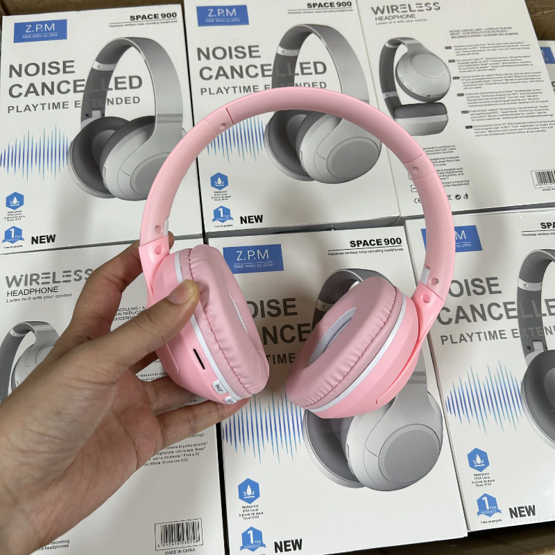 Wireless Bluetooth headphones, noise cancelling with built in microphone