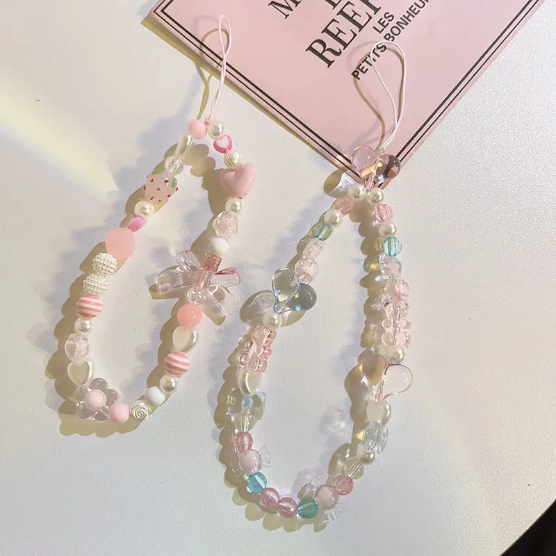 Acrylic bead phone strap/lanyard - wearable and cute accessory