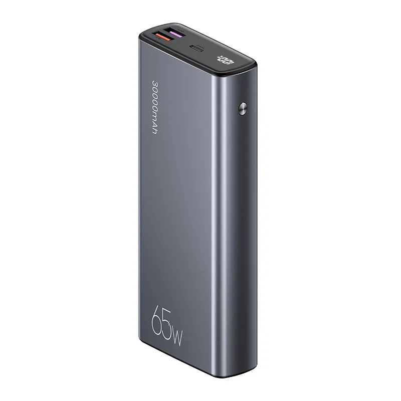 3000MaH, slim, pocket sized portable charger - 65W quick charging