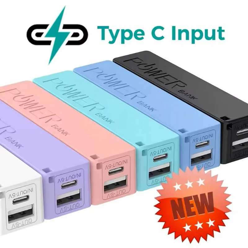 Small, slim, pocket sized portable charger - USB and type C charging
