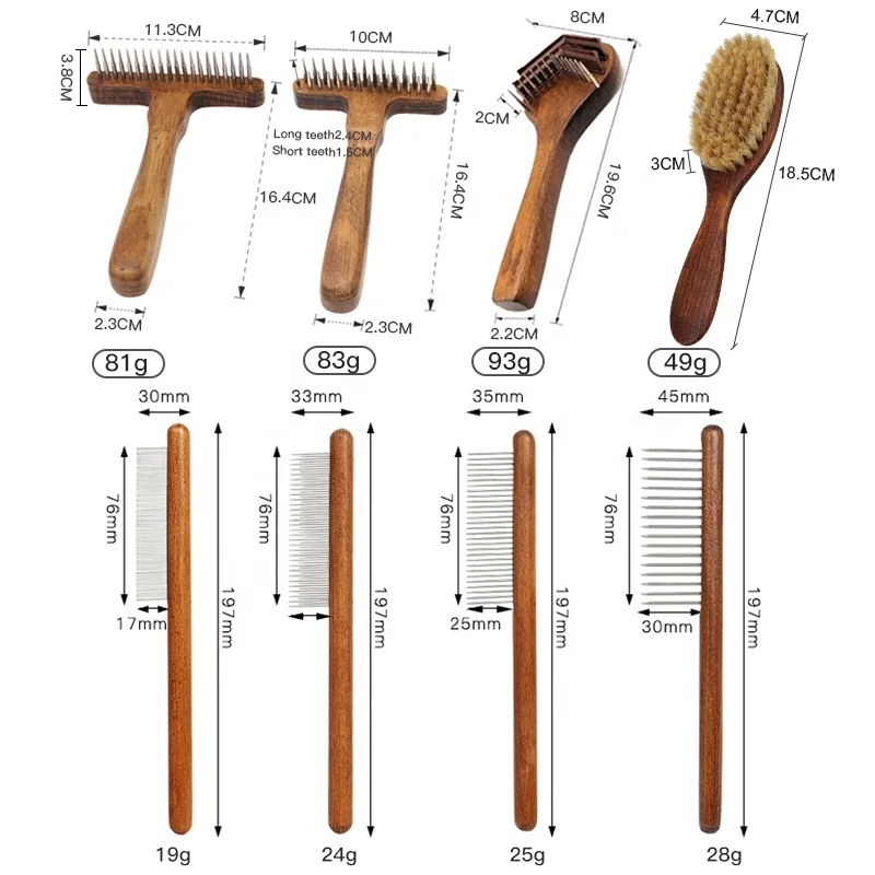 Amazing selection of pet grooming brushes, rakes, combs and more