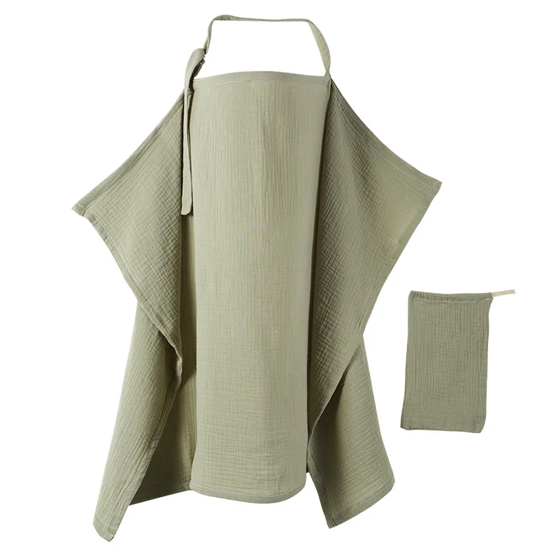 100% cotton, breathable nursing cover apron with adjustable loop