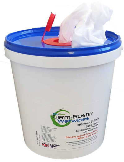 Germ Buster Sanitising Wipes – Tub of 500