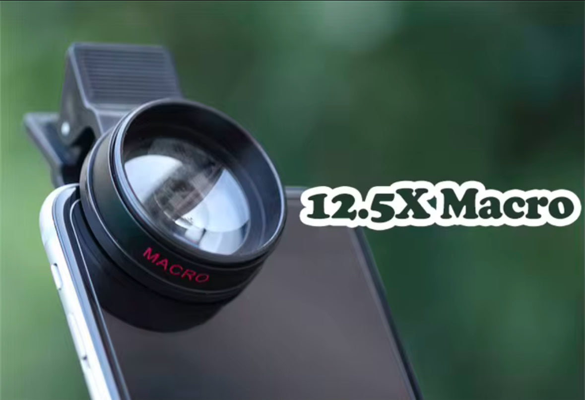 2 In 1 Mobile Camera Attachment - Macro Zoom Lens Wide Angle Super Lens - Easy Clip Mount Phone Mount