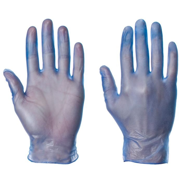 Blue Vinyl Disposable Gloves – Box of 100