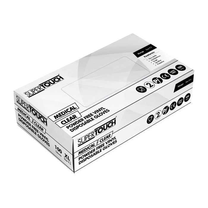 Clear Vinyl Disposable Gloves – Box of 100