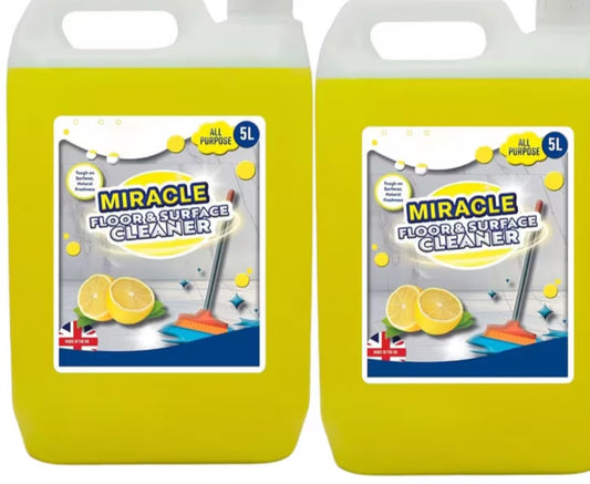 Miracle Floor & Surface Cleaner 2 x 5L – Lemon