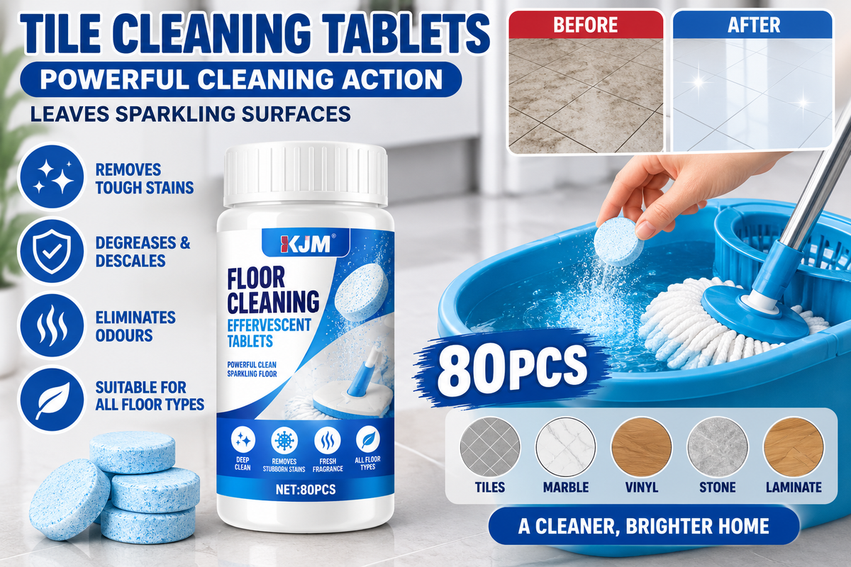 KJM Toilet Cleaning Effervescent Tablets 80 Pack