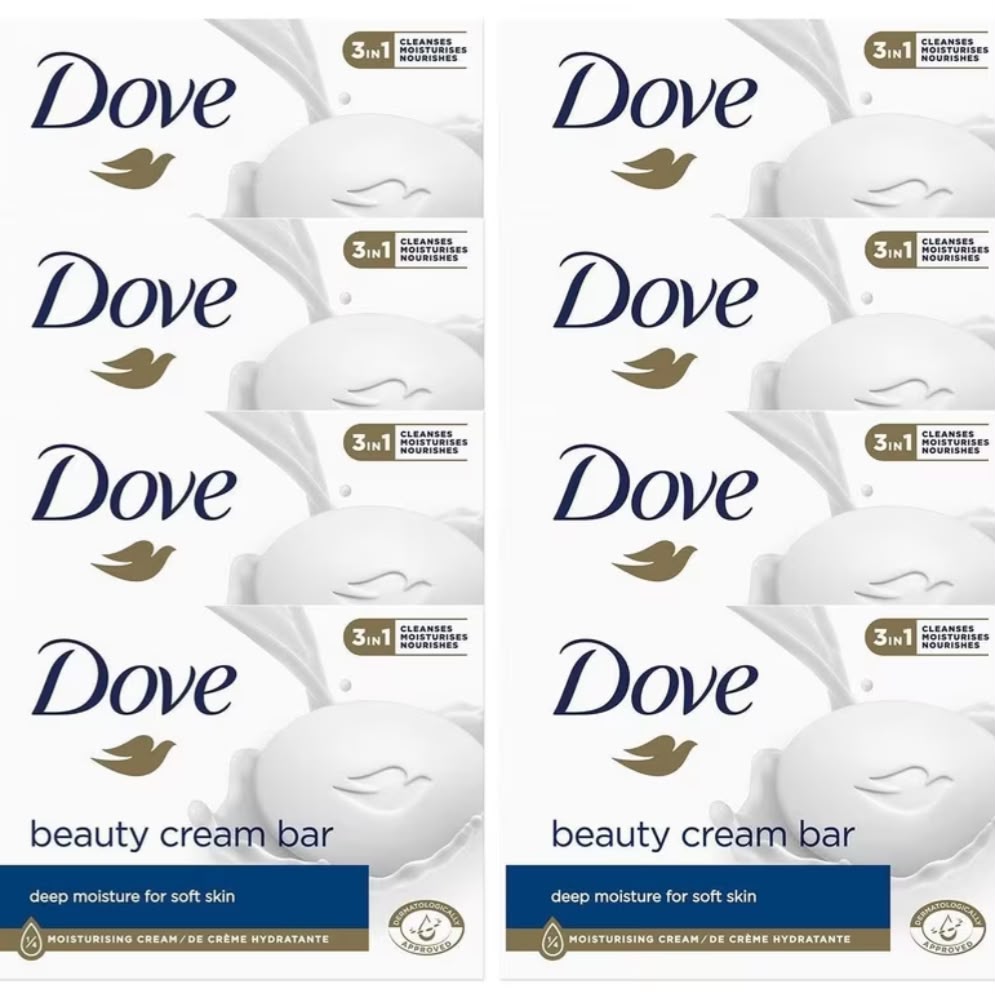 Dove Beauty Cream Soap Bars 8 x 90g