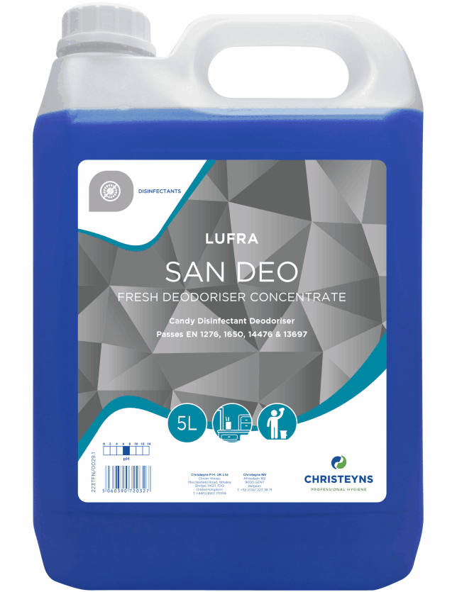 Christeyns Lufra San Deo Disinfectant Deodoriser 5L