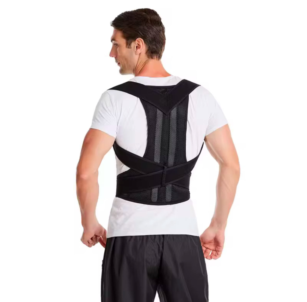 Back Brace Posture Support Fully Adjustable Brace - Improve Posture Pain Free Provides Lumbar Support