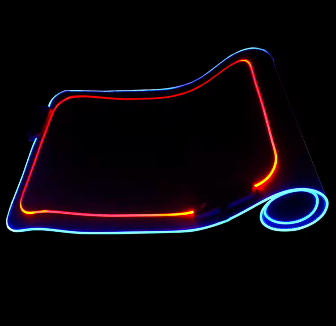 RGB Luminescence Mouse Pad, Perfect Gaming Addition - Non Slip Rubber, Water Resistant, High Quality Fabric, Large Scale Mouse Pad