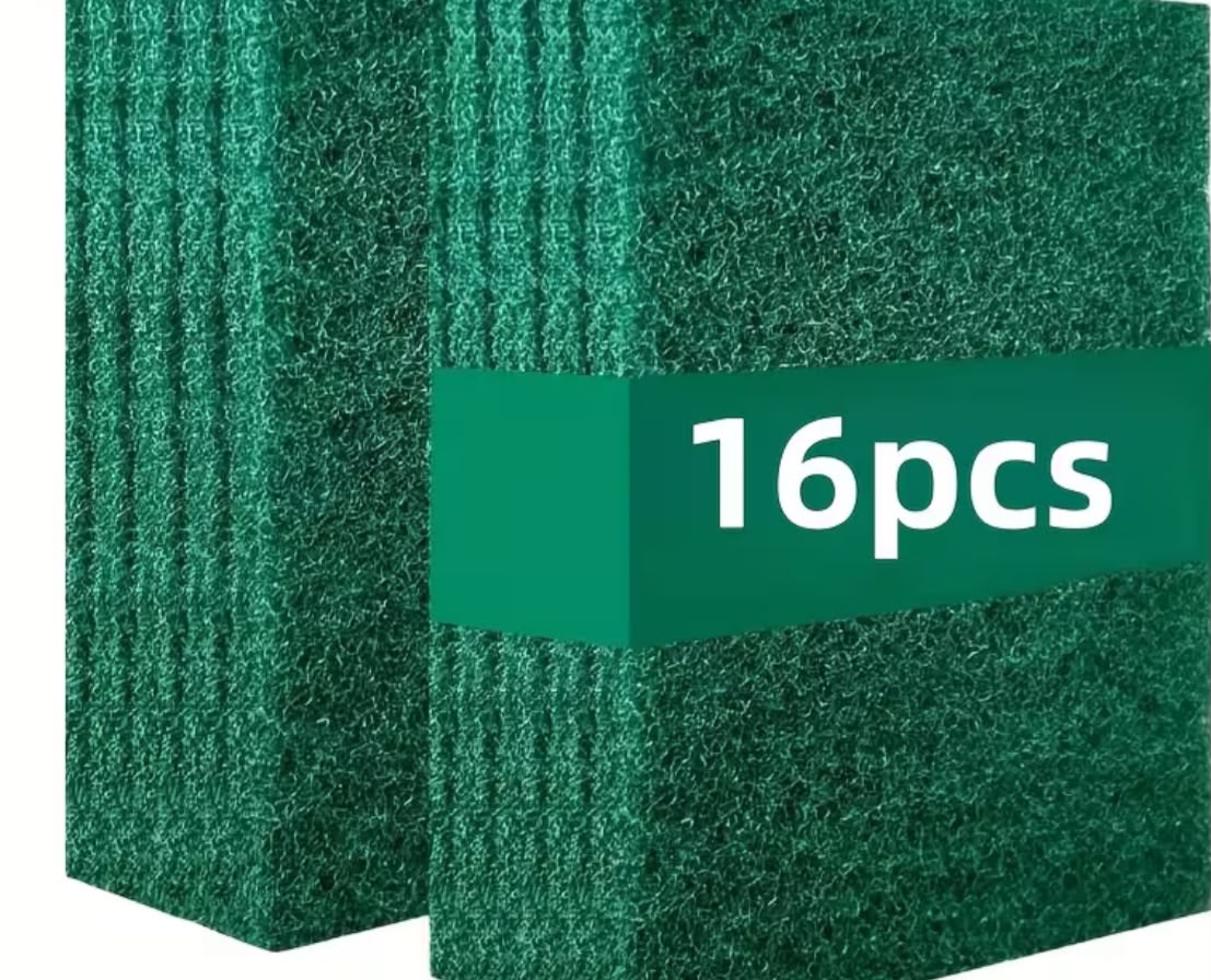 Green Scouring Sponges 16 Pack