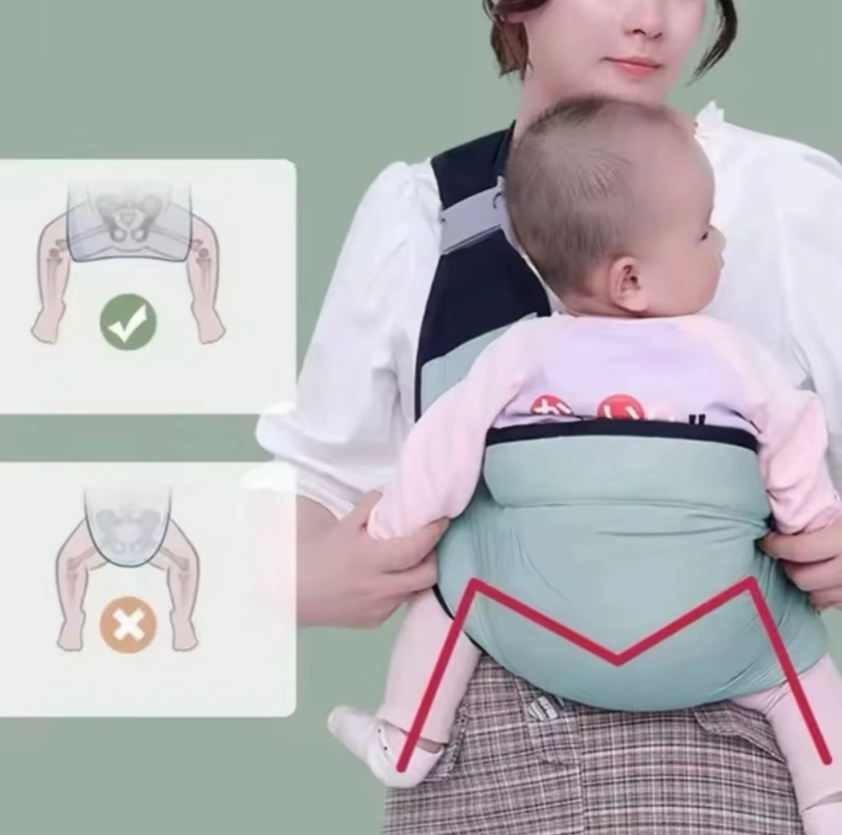 Multifunctional baby carrier ring sling for easy carrying - ergonomic design