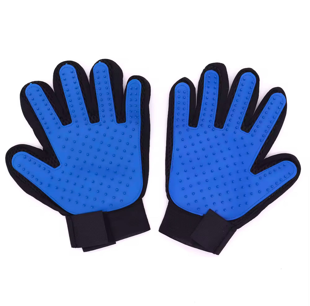 Pet Grooming Gloves - Grade A Silicone Easy And Hassle Free - Breathable Polyester - Perfect For Cats And Dogs