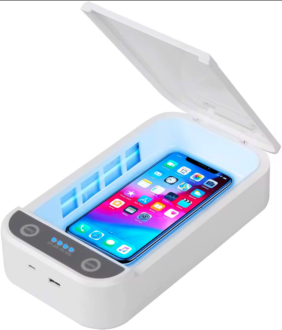 Portable UV Phone Steriliser Box - Smart Disinfectant Box, 8Inch With Aroma Diffuser, 360 Degree Cleanser