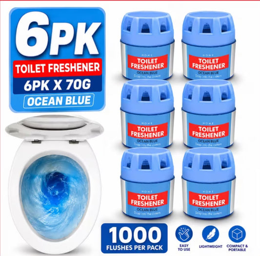 Toilet Freshener Ocean Blue 6 Pack – 70g