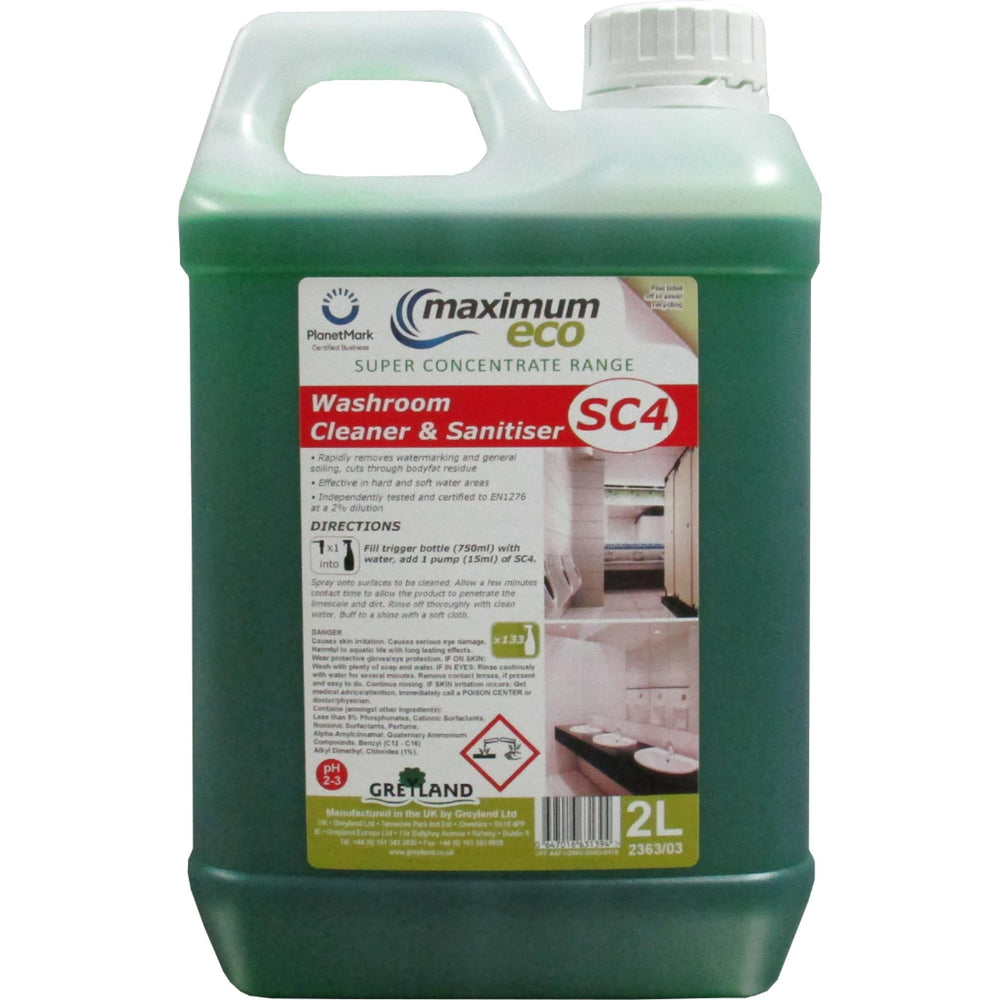 SC4 Washroom Cleaner & Sanitiser Super Concentrate 2L