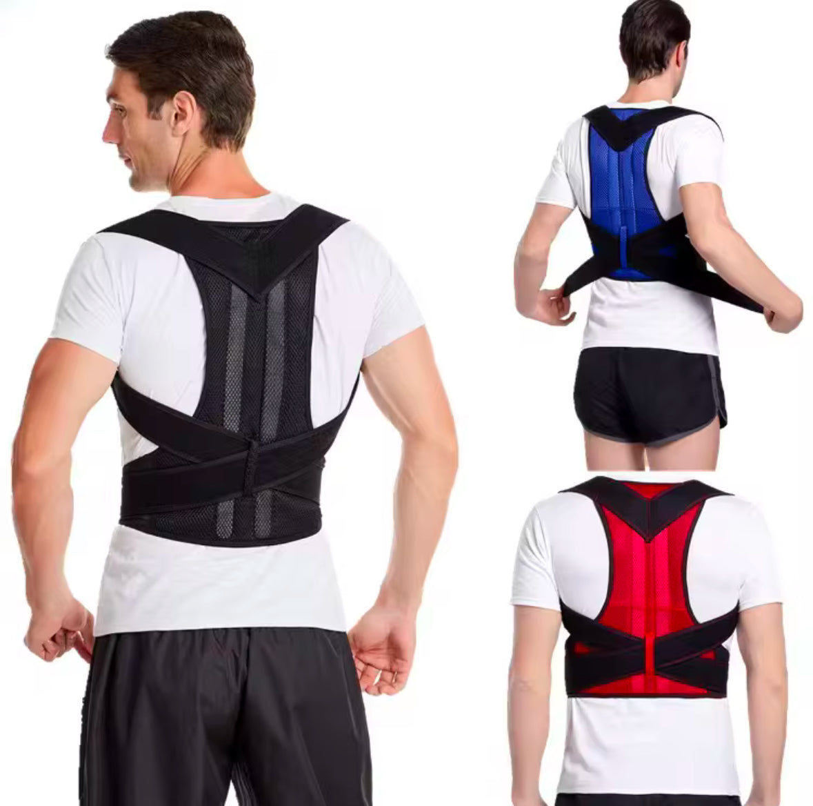 Back Brace Posture Support Fully Adjustable Brace - Improve Posture Pain Free Provides Lumbar Support