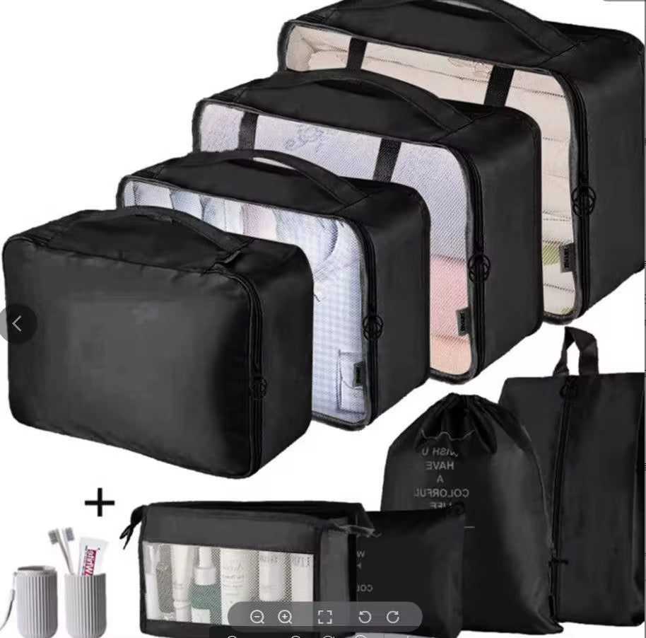 Travel packing cubes - all purpose cubes 9PCS compression organisers