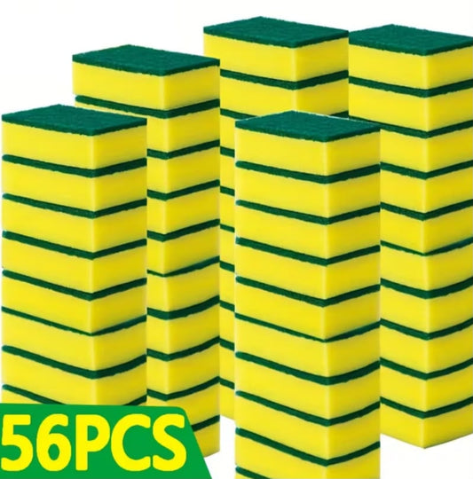 Multi-Functional Kitchen Cleaning Sponges 56 Pack