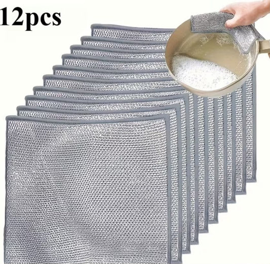Reusable Dishwashing Net Cloths 12 Pack