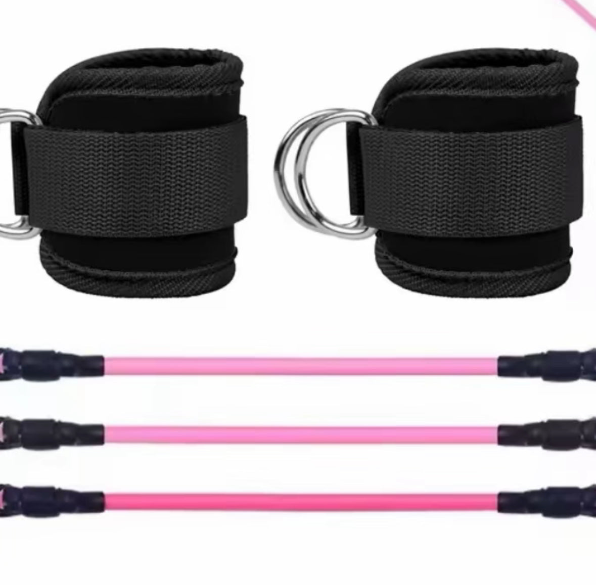 Resistance bands with ankle straps for hip and leg strength - fitness equipment