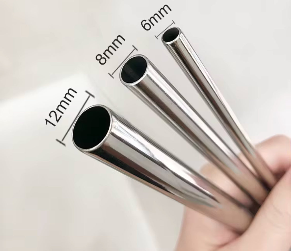 Reusable Metal Straws Eco Friendly - Rust Free Straws - Fabric Storage Drawstring Bag Easy Cleaning