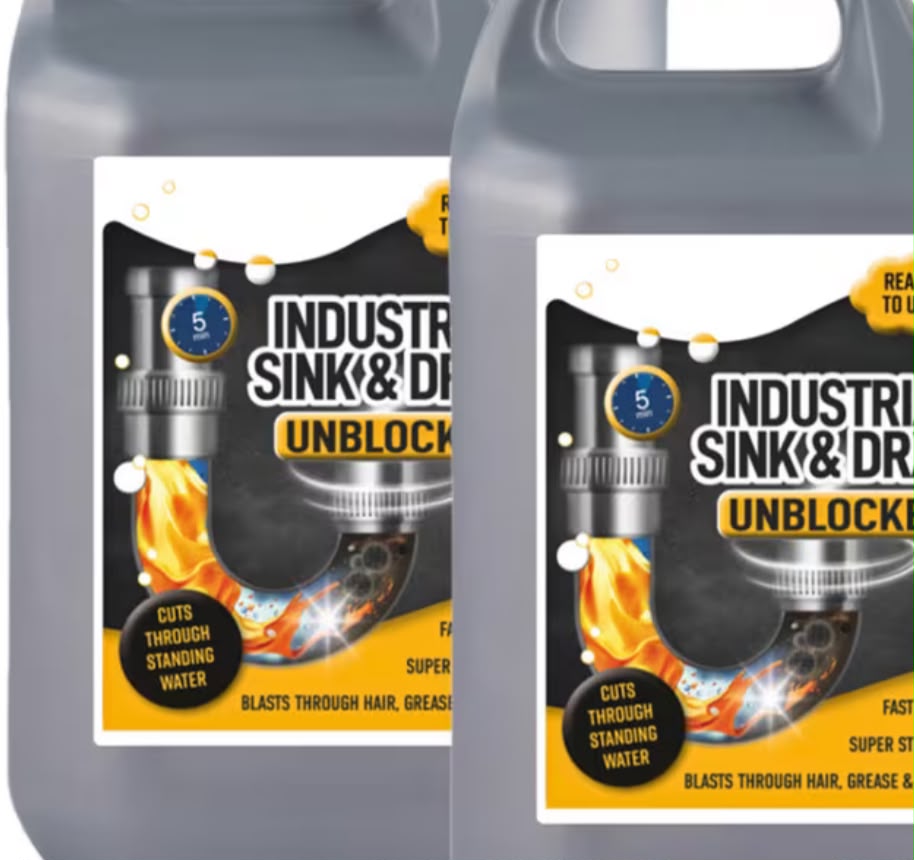 Flowchem Sink & Drain Unblocker 5L x2 Twin Pack
