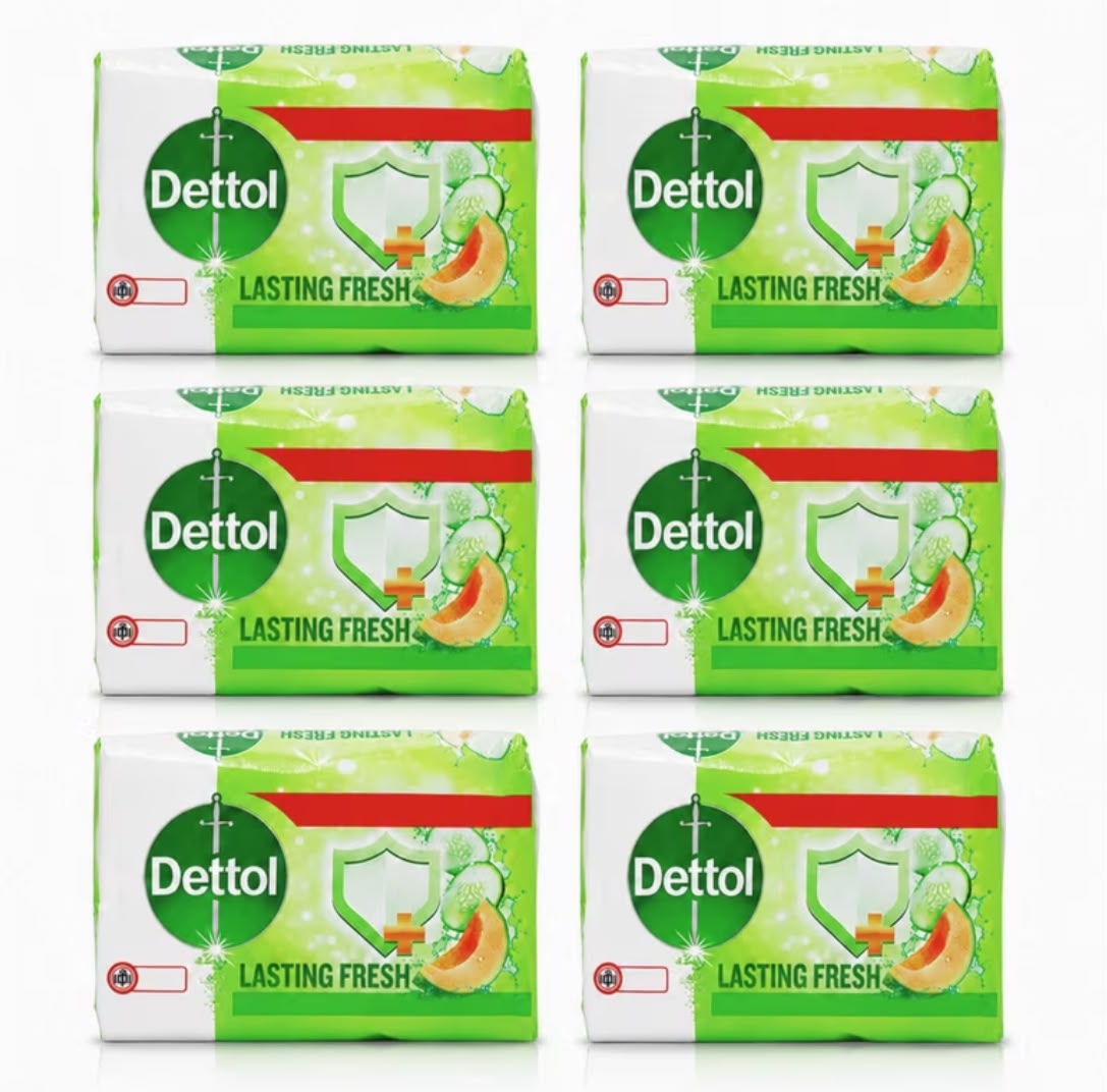Dettol Lasting Fresh Soap Bars 6 x 100g
