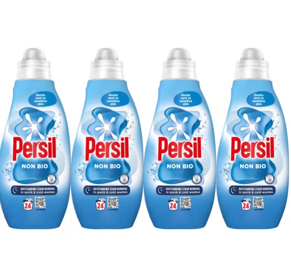 Persil Non Bio Laundry Washing Liquid 4 x 648ml