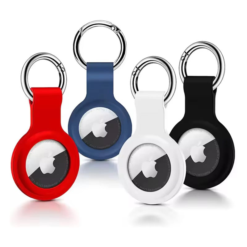 Waterproof silicone air tag holder with keychain