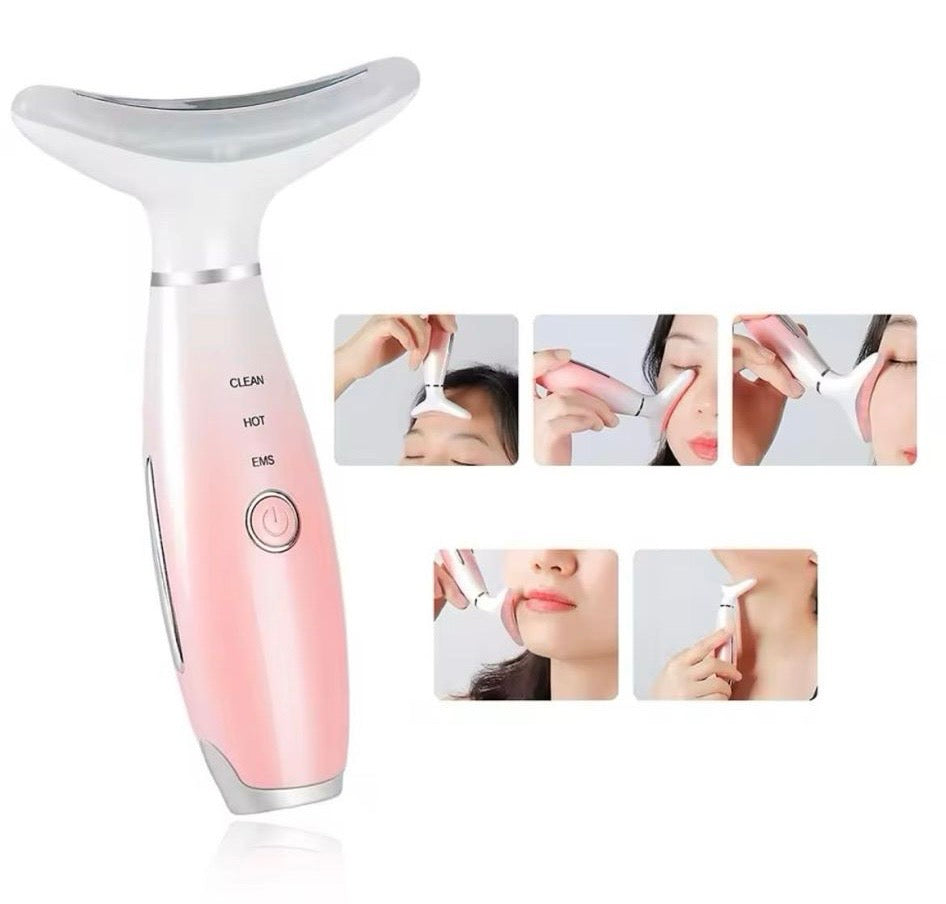 Neck And Face Beauty Device - V-Line Neckline Slimmer, Lifting Vibration Facial Massager - Comfort