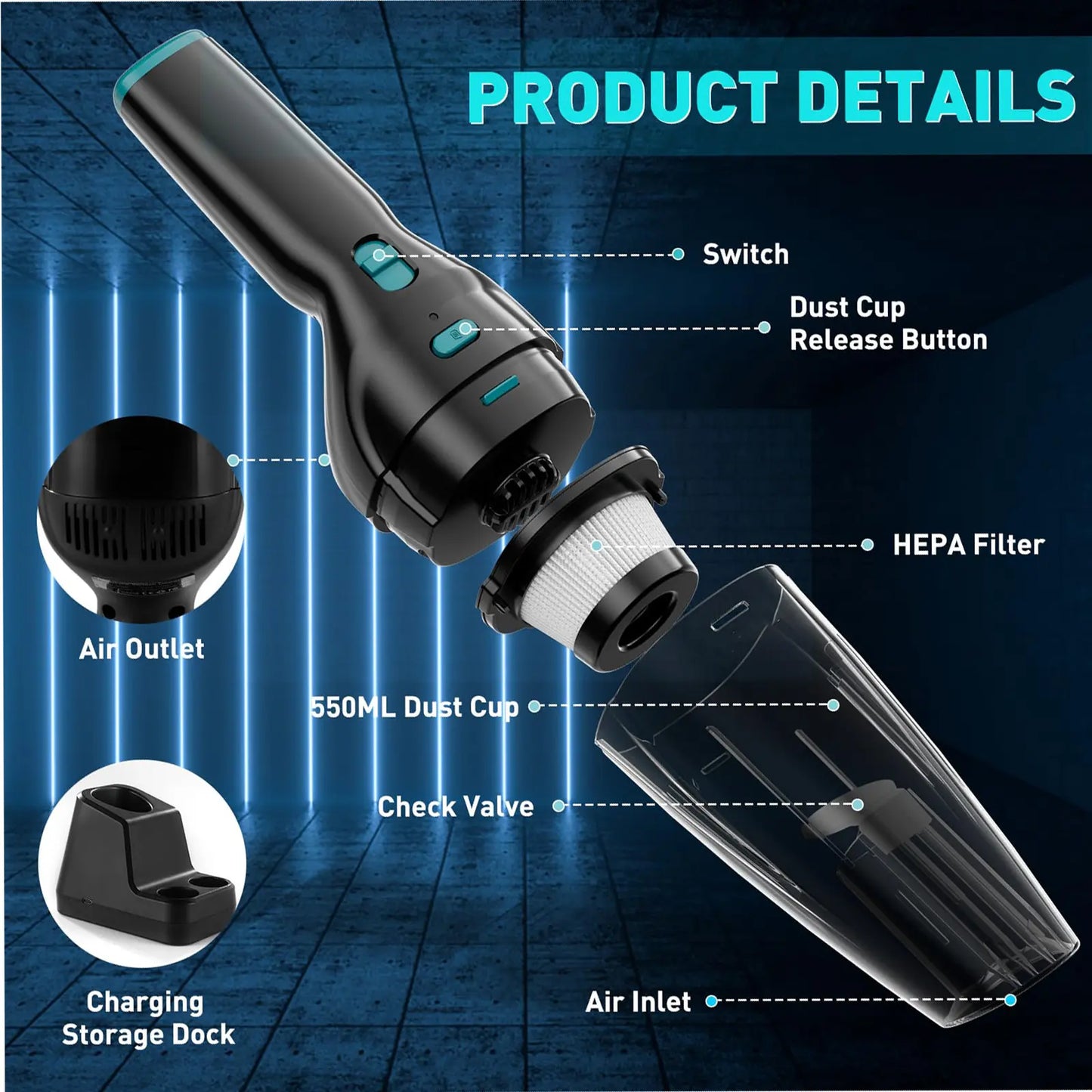 Handheld Vacuum Cordless Cleaner