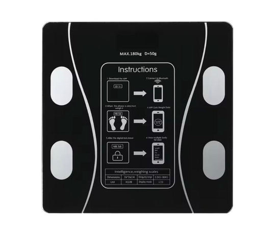 Rechargeable Body Fat Scale with BT Monitor - Multi-Functional Intelligent Weighing Scale for Home Use - Healthcare